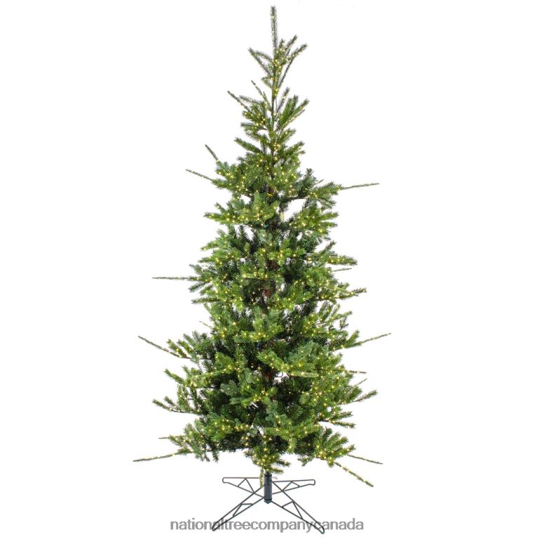 National Tree Company 10ft Pre-lit Artificial Feel Real Lark Pine Medium Hinged Tree 5320 Warm White LED Rice Lights- UL 68R08199