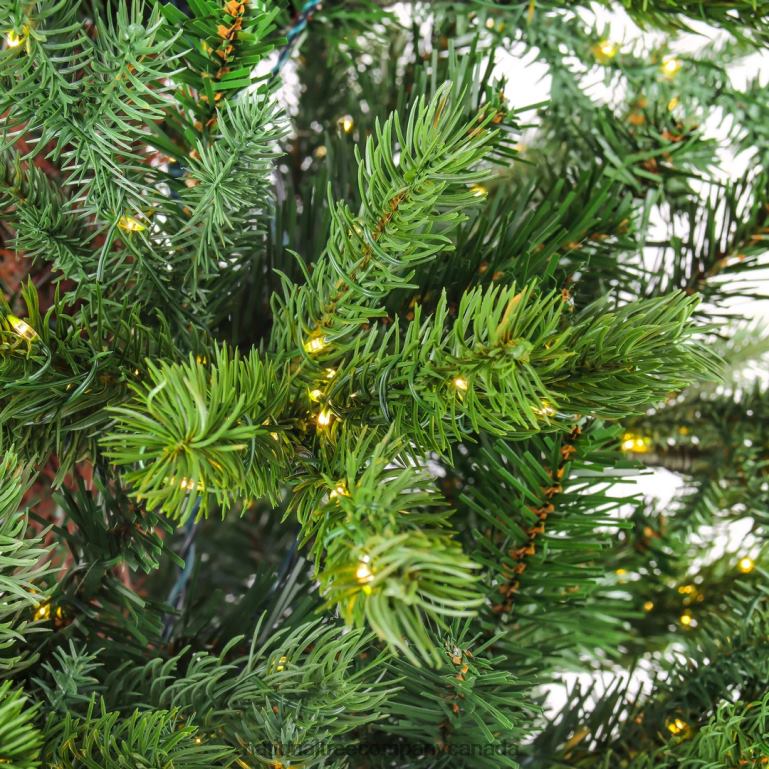 National Tree Company 10ft Pre-lit Artificial Feel Real Lark Pine Medium Hinged Tree 5320 Warm White LED Rice Lights- UL 68R08199