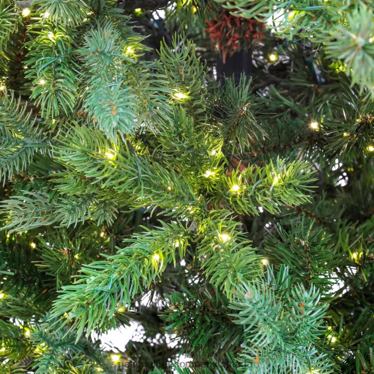National Tree Company 10ft Pre-lit Artificial Feel Real Lark Pine Medium Hinged Tree 5320 Warm White LED Rice Lights- UL 68R08199