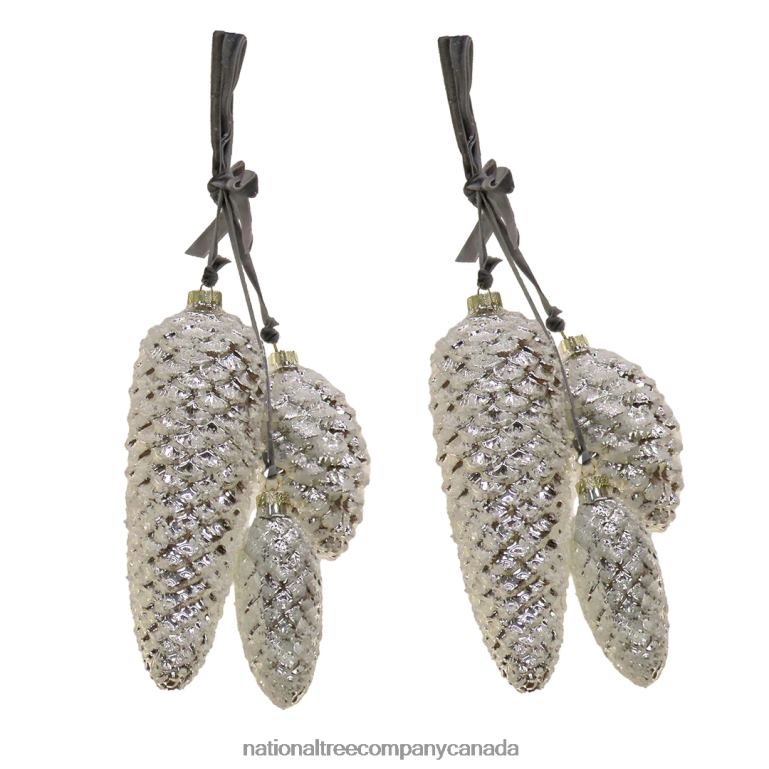 National Tree Company 2 Piece HGTV Home Collection Pinecone Cluster Ornaments 68R08539