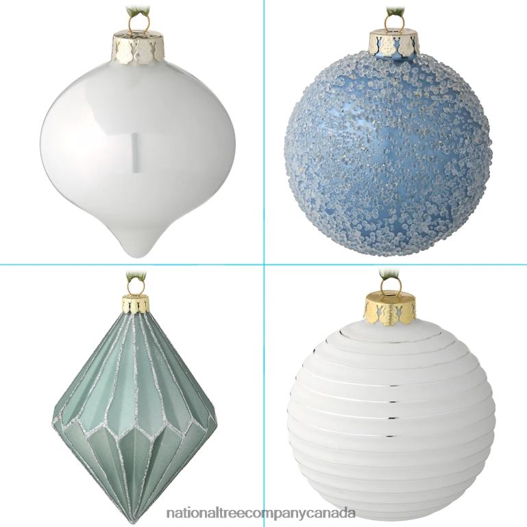 National Tree Company 20-Piece Christmas Tree Ornament Set Arctic Lights Collection 68R08532