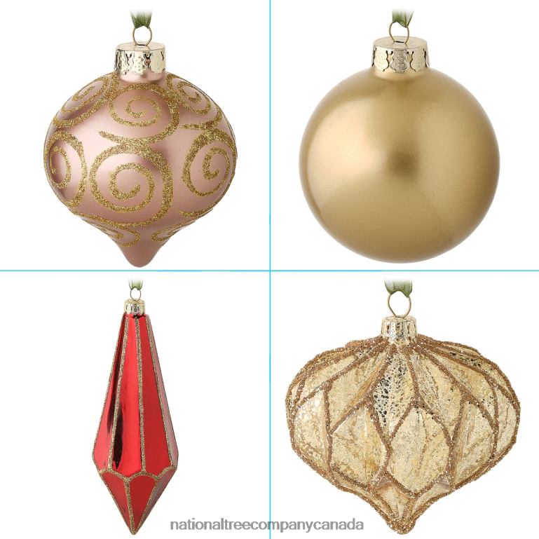 National Tree Company 20-Piece Christmas Tree Ornament Set Vienna Waltz Collection 68R08526