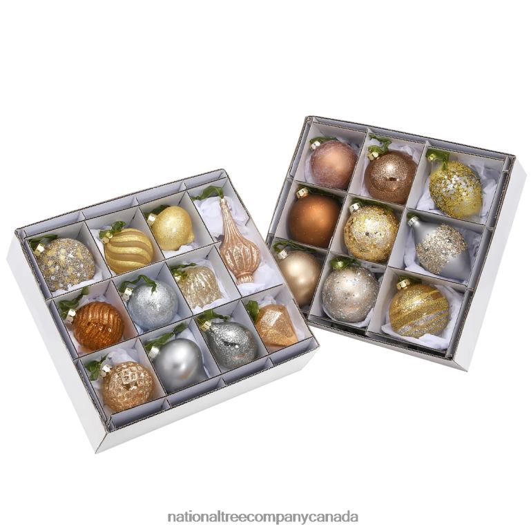 National Tree Company 20-Piece Christmas Tree Ornament Set Yuletide Glam Collection 68R08519