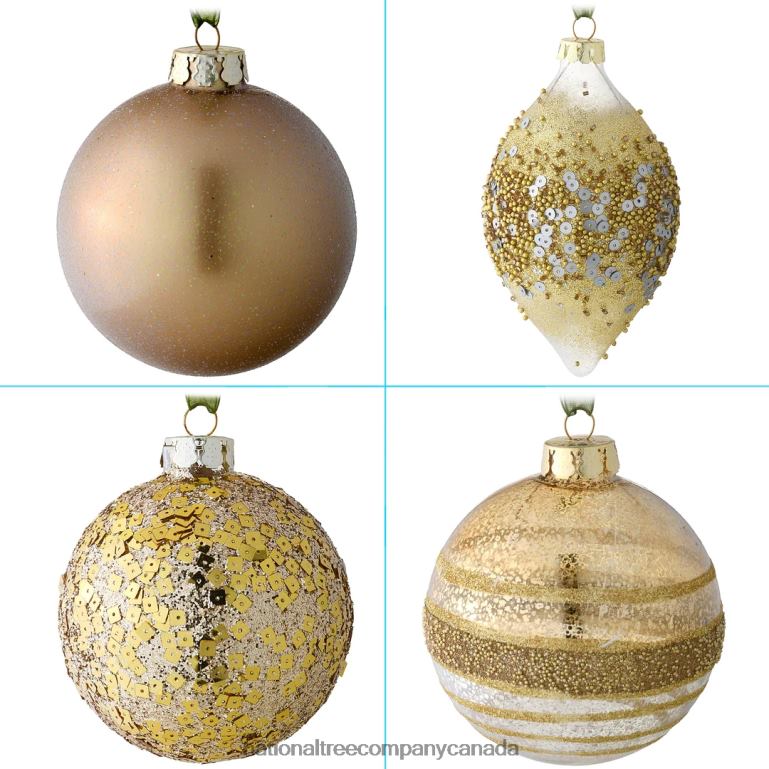 National Tree Company 20-Piece Christmas Tree Ornament Set Yuletide Glam Collection 68R08519