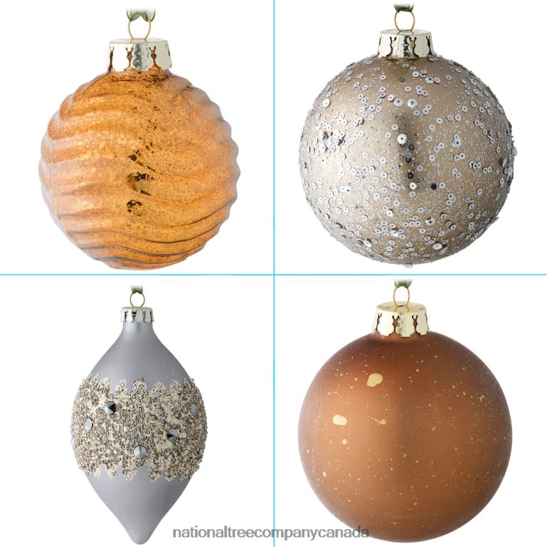 National Tree Company 20-Piece Christmas Tree Ornament Set Yuletide Glam Collection 68R08519