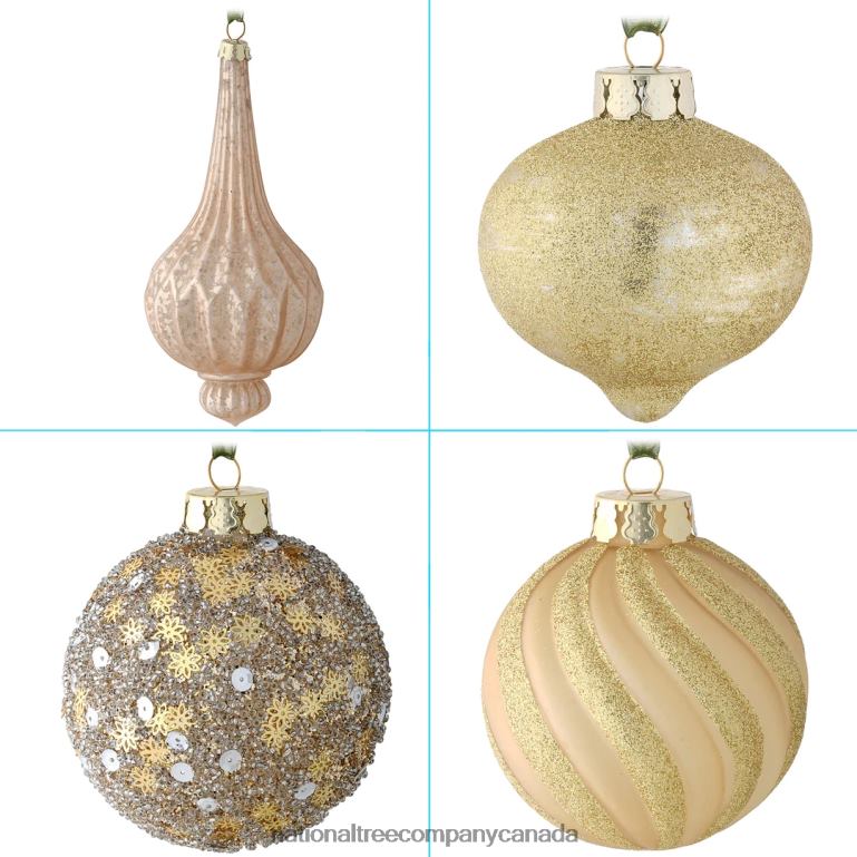 National Tree Company 20-Piece Christmas Tree Ornament Set Yuletide Glam Collection 68R08519