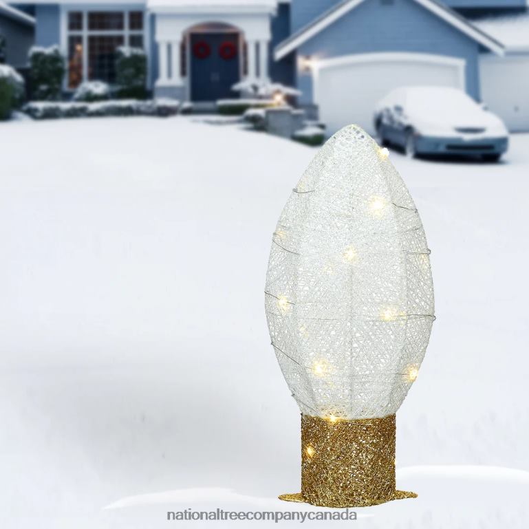 National Tree Company 20\ Pre-Lit White Christmas Light Bulb Decoration 68R08636