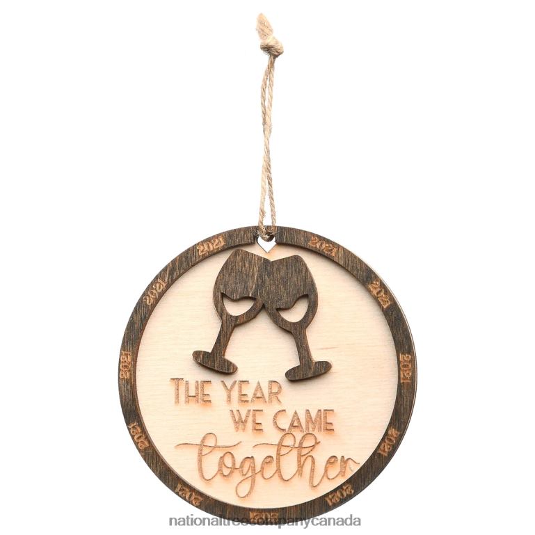 National Tree Company 2021 The Year We Came Together Wood Christmas Ornament with Hanging Loop 3 in 68R08533