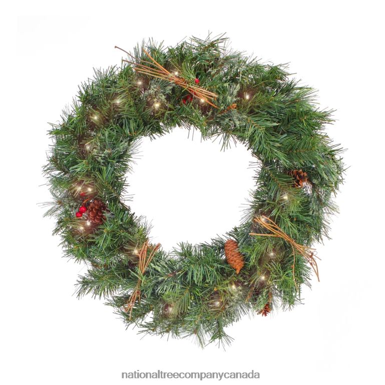 National Tree Company 24 Glistening Pine Prelit Wreath 68R08247