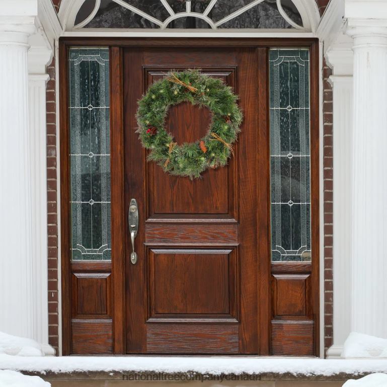 National Tree Company 24\ Glistening Pine Prelit Wreath 68R08247