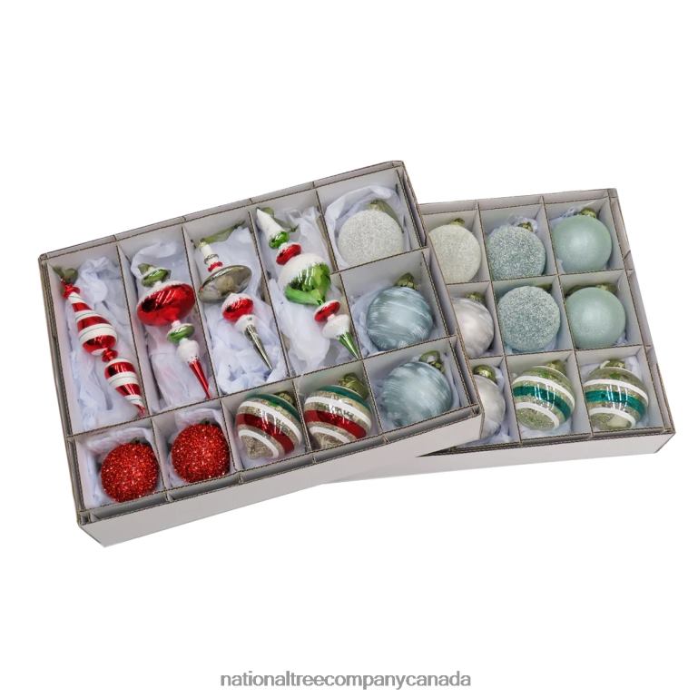 National Tree Company 24 Piece HGTV Home Collection Nostalgic Traditions Ornaments 68R08538