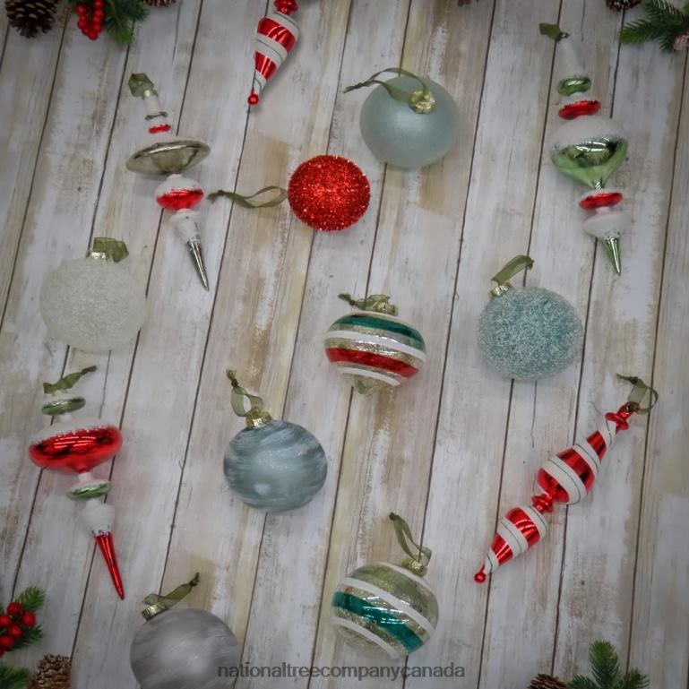 National Tree Company 24 Piece HGTV Home Collection Nostalgic Traditions Ornaments 68R08538