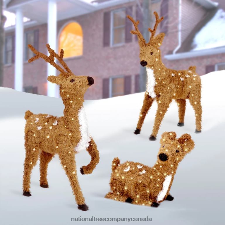 National Tree Company 24\ Resting Reindeer with Clear Lights 68R08627