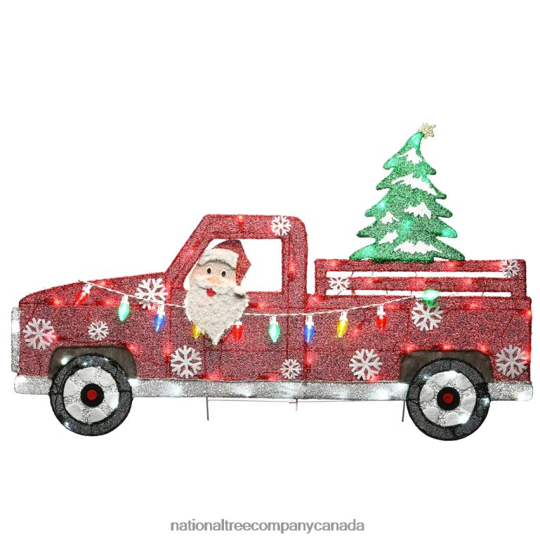 National Tree Company 27 Pre-Lit Santa in Red Truck 68R08612