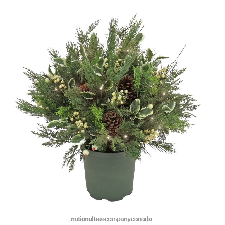 National Tree Company 28 HGTV Home Collection Pre-Lit Holly and Berry Planter Filler 68R08466
