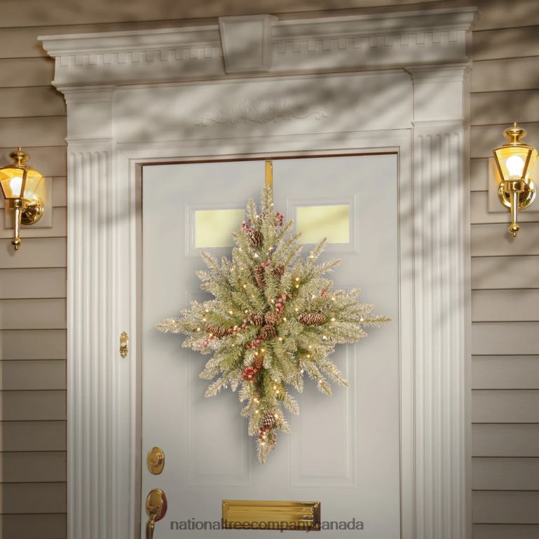 National Tree Company 32 in Snowy Dunhill Fir Bethlehem Star with Battery Operated LED Lights 68R08496