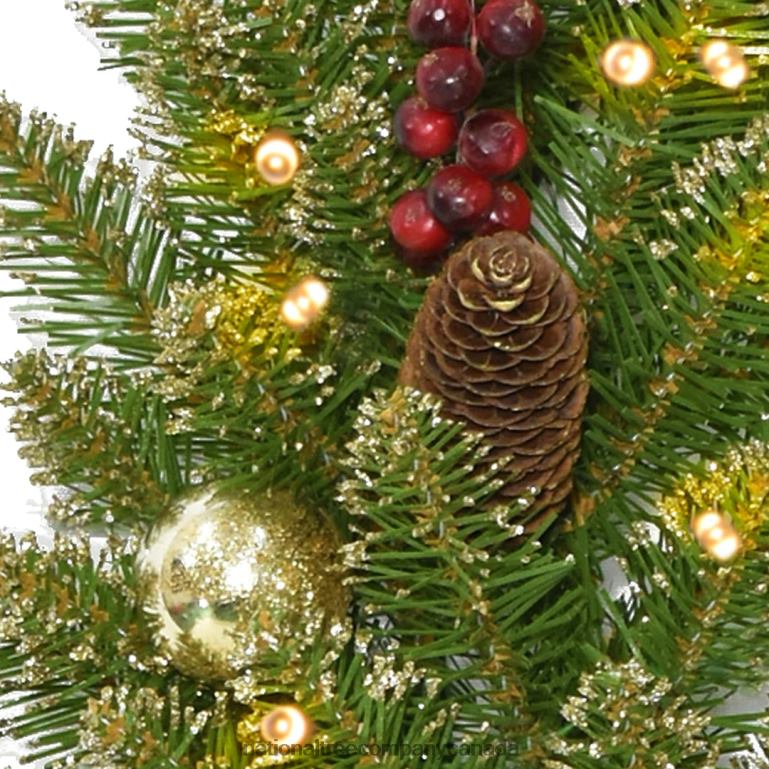 National Tree Company 32in Glittery Gold Dunhill Fir Bethlehem Star with Battery Operated LED Lights 68R08461