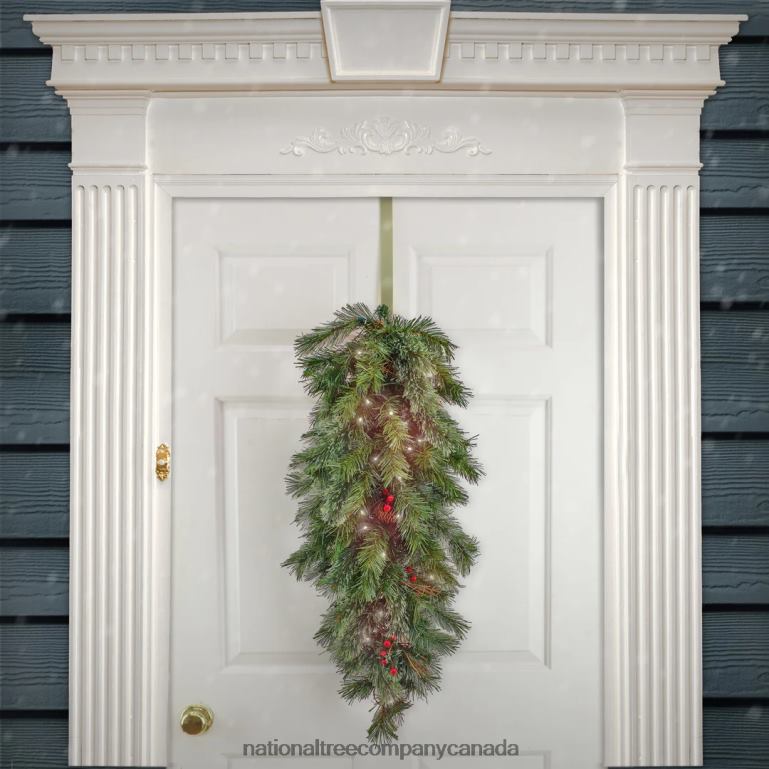 National Tree Company 36\ Glistening Pine Teardrop with LED Lights 68R08442