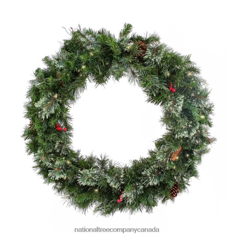 National Tree Company 36 Glistening Pine Wreath with LED Lights 68R08250
