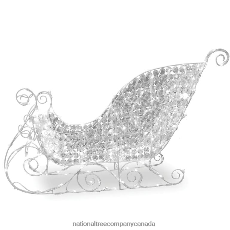 National Tree Company 36 Ice Crystal Bead Sleigh with LED Lights 68R08631