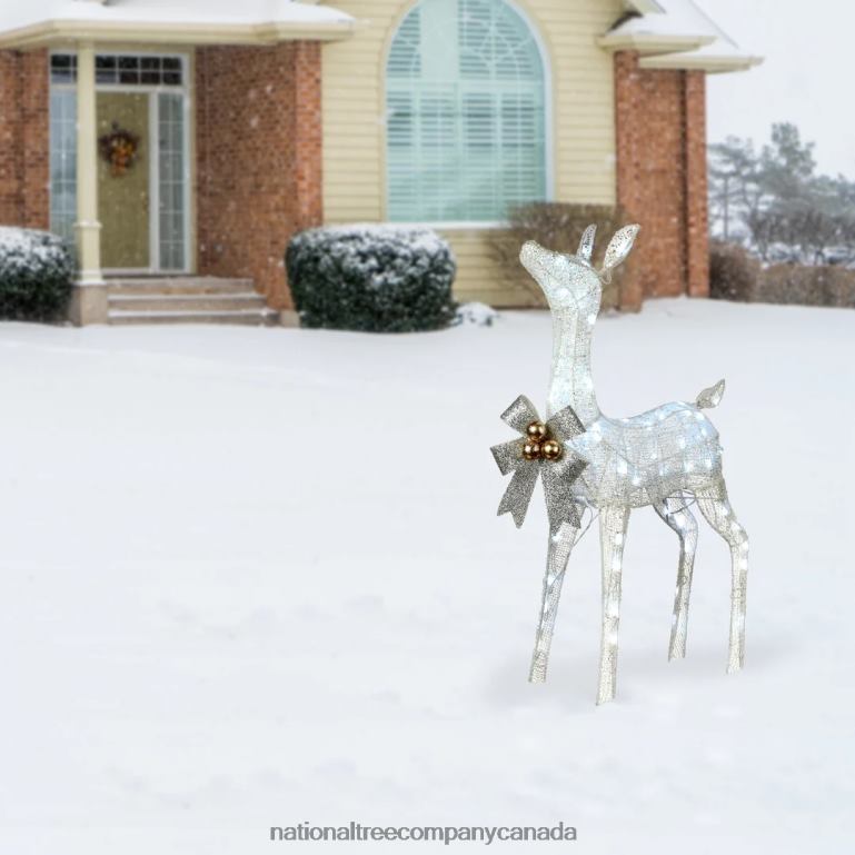 National Tree Company 36\ Pre-Lit Glittered Fawn 68R08611