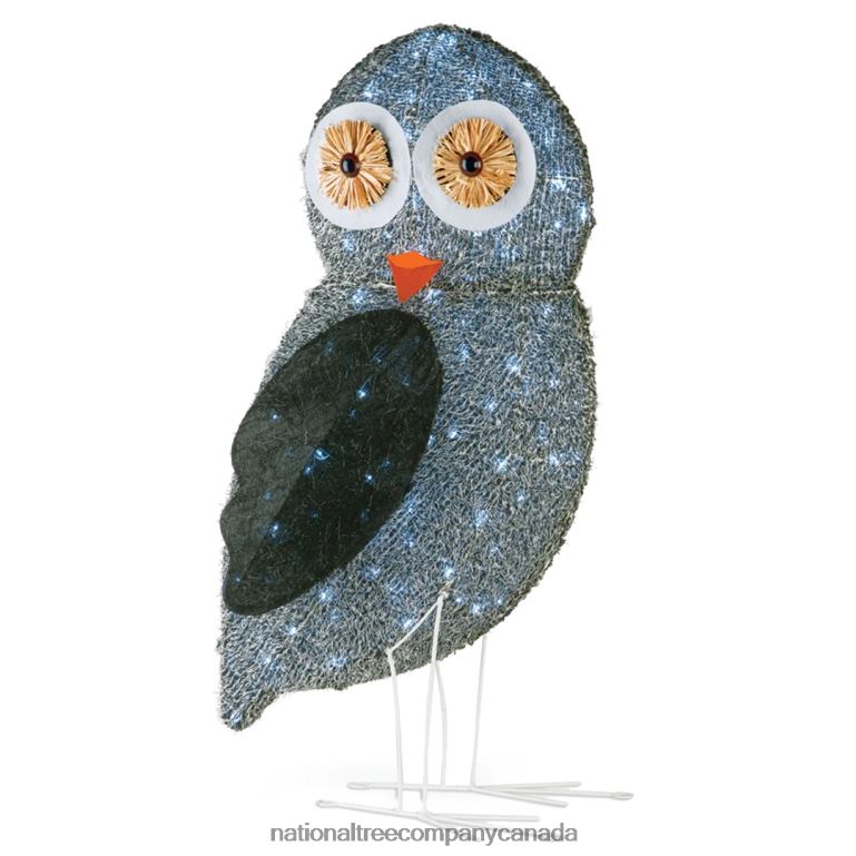 National Tree Company 37 Fuzzy Fabric Owl with LED Lights 68R08639