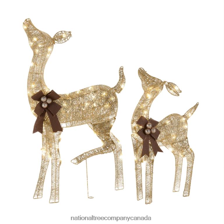 National Tree Company 38 in and 28 in Pre-Lit Fawn with Doe Decoration 68R08590