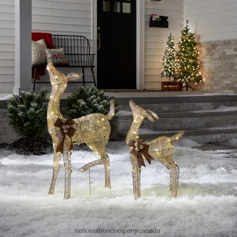 National Tree Company 38 in and 28 in Pre-Lit Fawn with Doe Decoration 68R08590