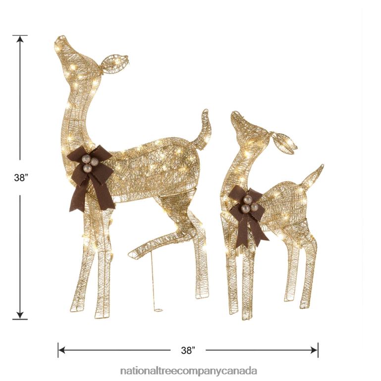 National Tree Company 38 in and 28 in Pre-Lit Fawn with Doe Decoration 68R08590