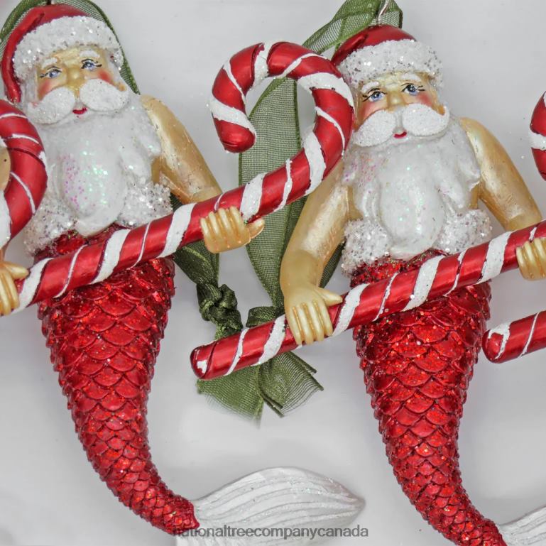 National Tree Company 4 Piece HGTV Home Collection Santa Merman Ornaments 68R08521