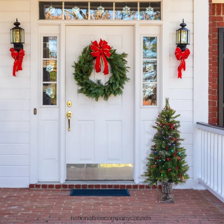 National Tree Company 4 ft Crestwood Spruce Entrance Tree with Twinkly LED Lights 68R08130