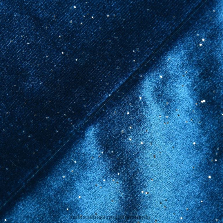 National Tree Company 48\ Arctic Lights Collection Navy and Silver Tree Skirt 68R08570