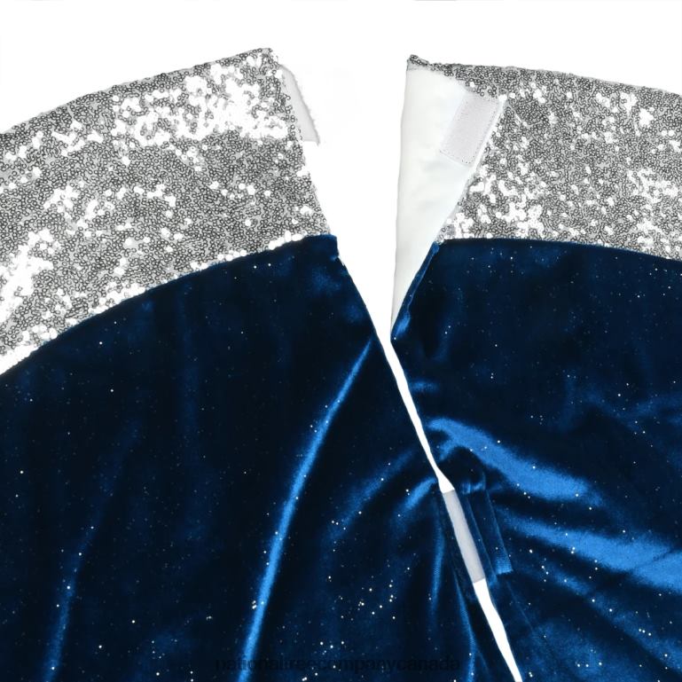 National Tree Company 48\ Arctic Lights Collection Navy and Silver Tree Skirt 68R08570