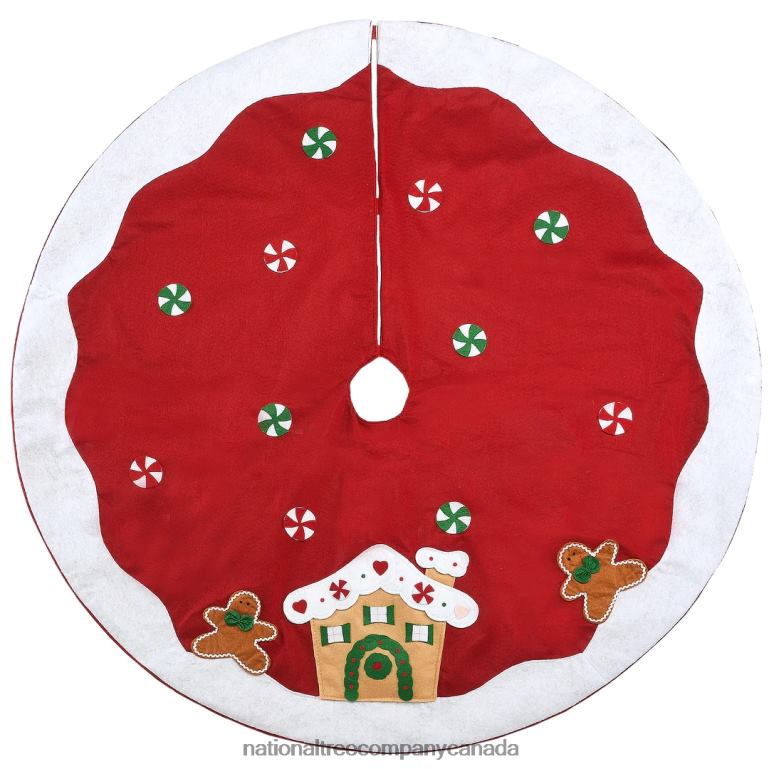 National Tree Company 48 Be Merry Collection Gingerbread House Tree Skirt 68R08553