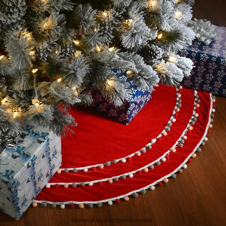 National Tree Company 48\ General Store Collection Red Velvet Tree Skirt 68R08550
