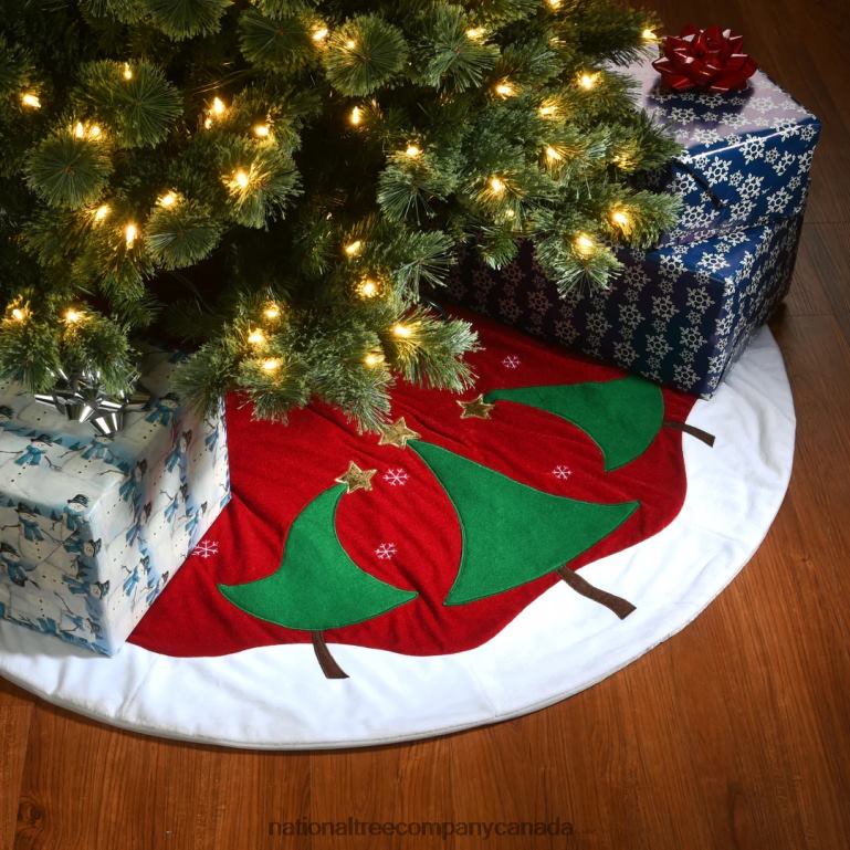 National Tree Company 48\ General Store Collection Red and White Tree Skirt 68R08583