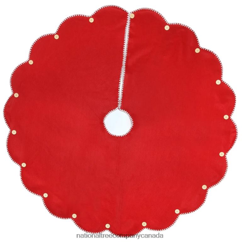 National Tree Company 48 General Store Collection Scalloped Red Tree Skirt 68R08556