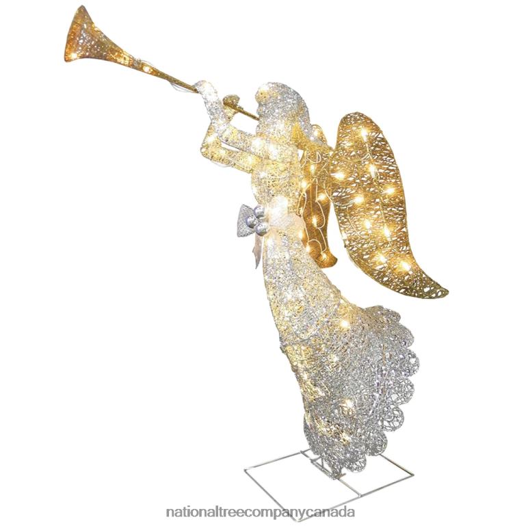 National Tree Company 48\ Silver Angel Decor with White LED Lights 68R08668