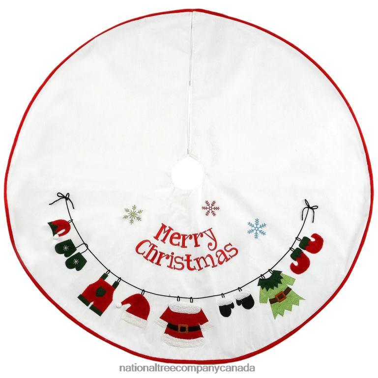 National Tree Company 48 White Merry Christmas Tree Skirt 68R08565