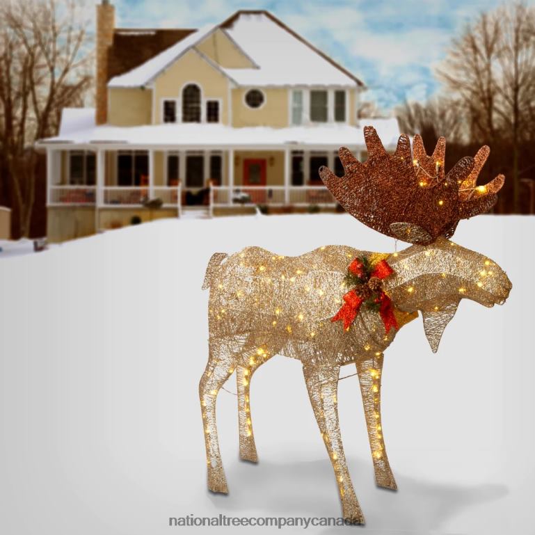National Tree Company 48 in Moose Decoration with White LED Lights 68R08677