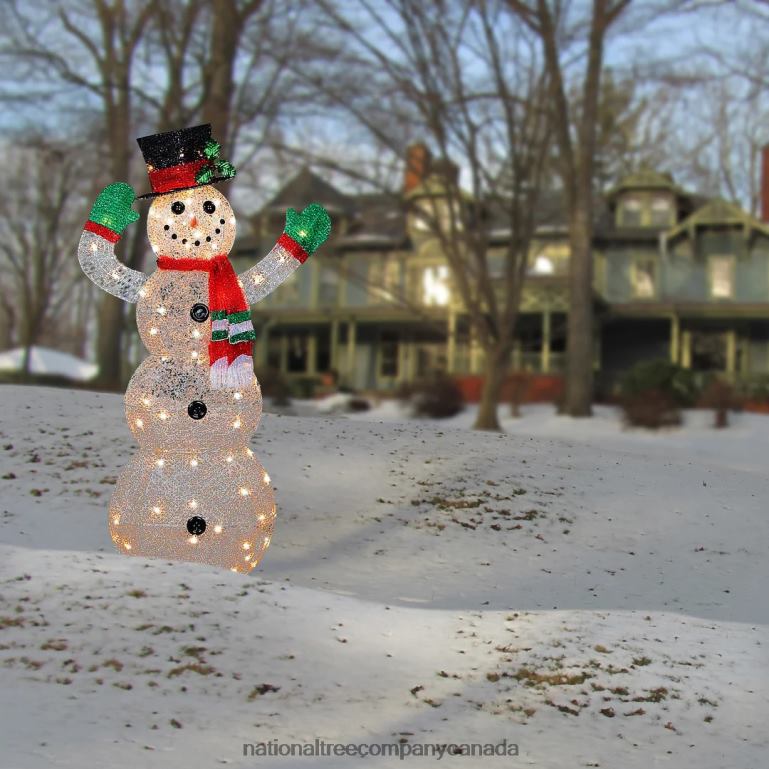 National Tree Company 48 in Snowman Decoration with Clear Lights 68R08619