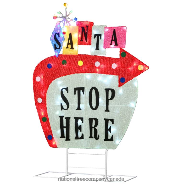 National Tree Company 50 Pre-Lit Vintage Vegas Santa Sign 68R08588