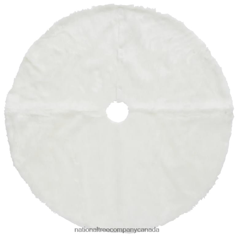 National Tree Company 52 General Store Collection White Faux Fur Tree Skirt 68R08566