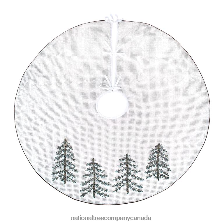 National Tree Company 52 HGTV Home Collection Embroidered Evergreens Tree Skirt 68R08574
