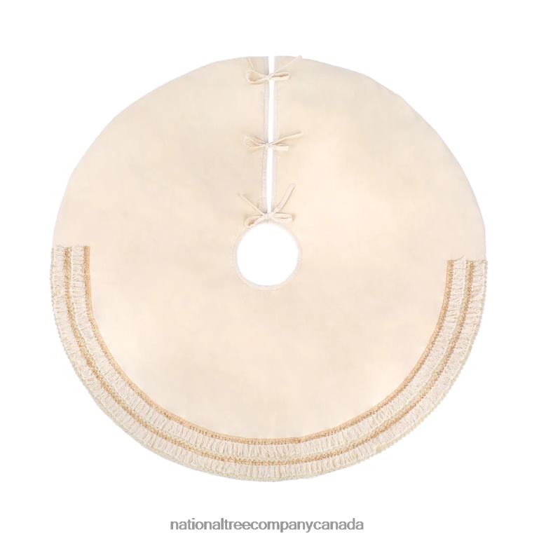 National Tree Company 52 HGTV Home Collection Fringe Detail Tree Skirt Off White 68R08557
