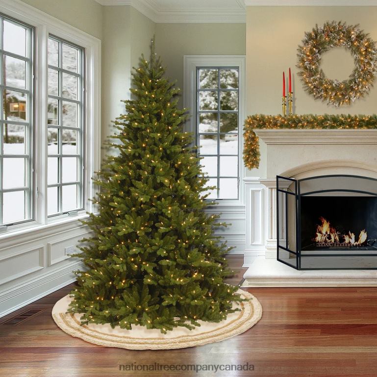 National Tree Company 52\ HGTV Home Collection Fringe Detail Tree Skirt Off White 68R08557