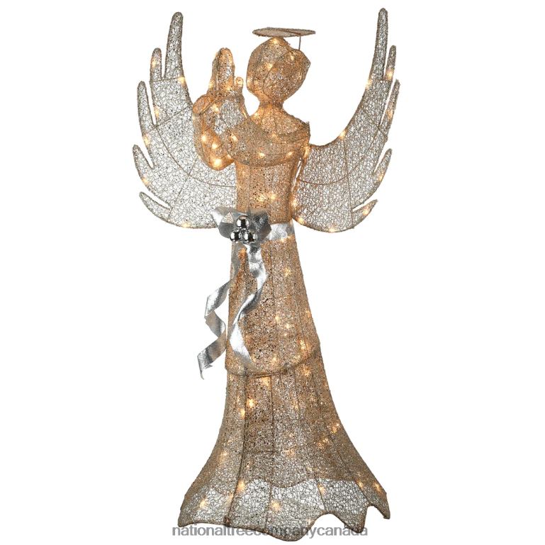 National Tree Company 53 Champagne Gold Praying Angel with LED Lights 68R08645