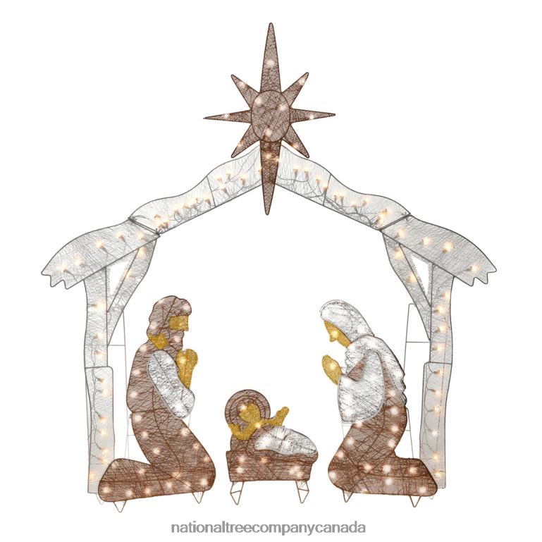 National Tree Company 55 Crystal Splendor Prelit Nativity Set 68R08618