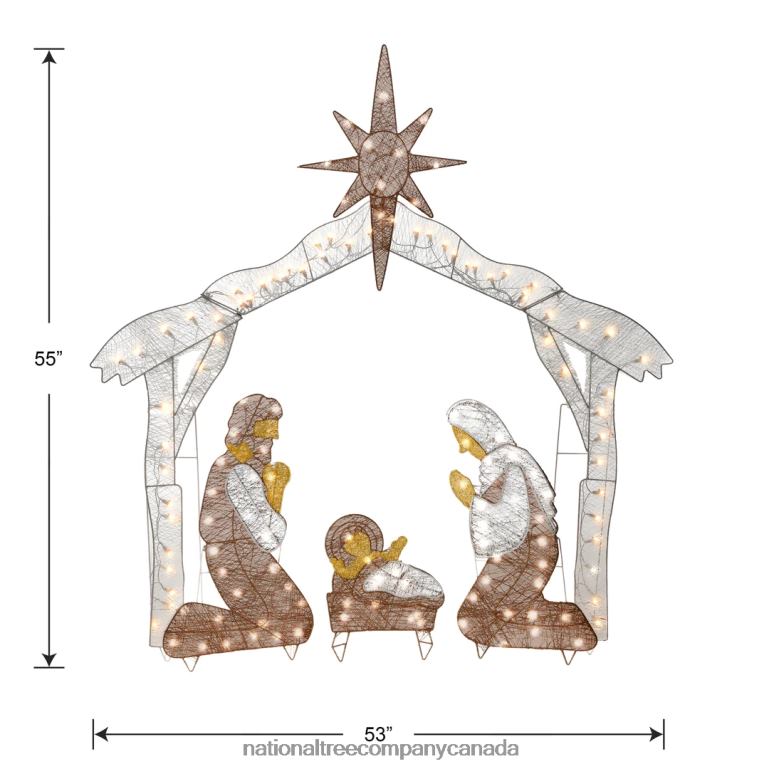 National Tree Company 55\ Crystal Splendor Prelit Nativity Set 68R08618