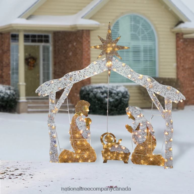 National Tree Company 55\ Crystal Splendor Prelit Nativity Set 68R08618